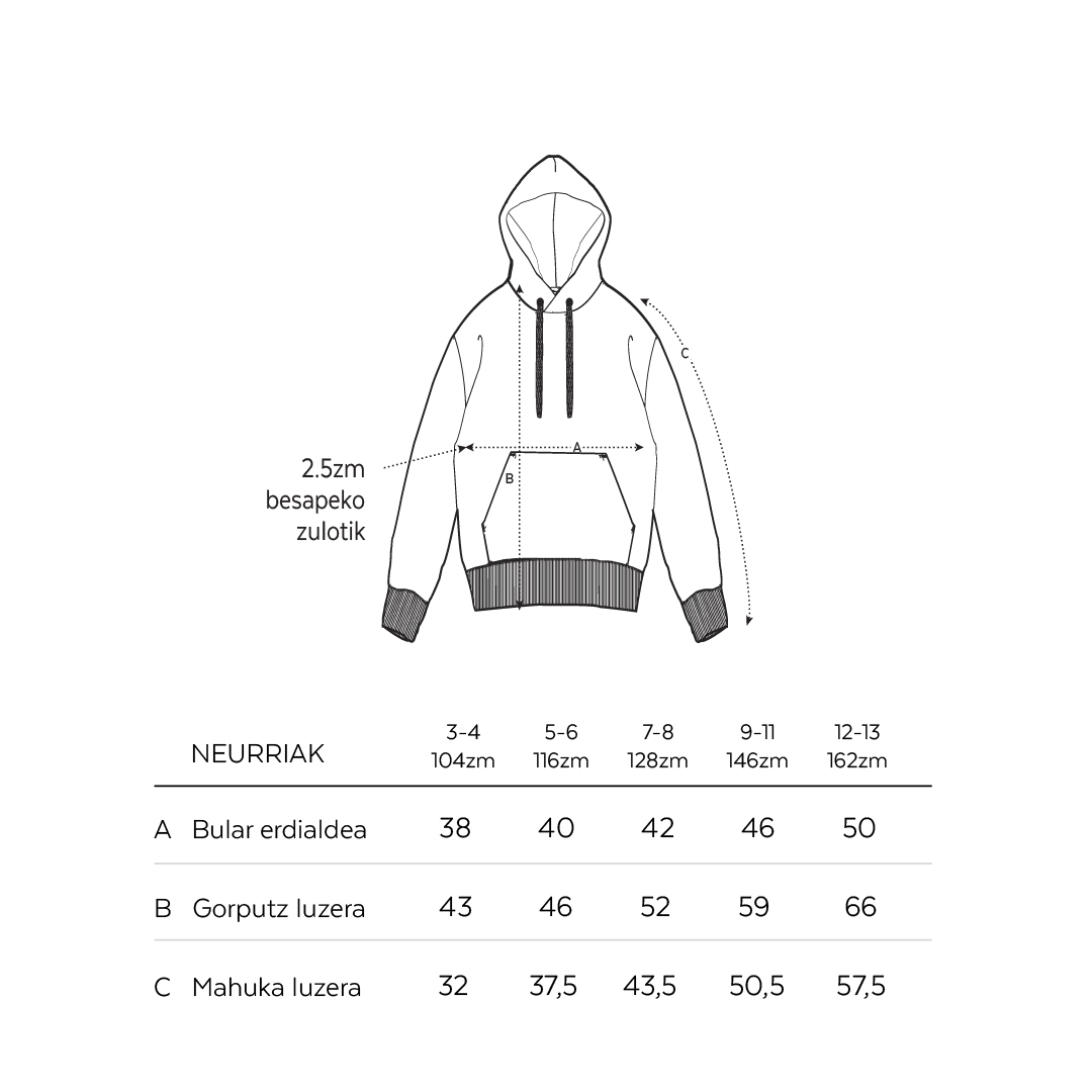ANBOTO KOT 30 SUDADERA CAPUCHA INFANTIL - Imagen 2