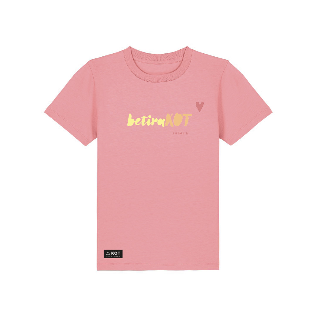 CORAZÓN BETIRAKOT CAMISETA ROSA INFANTIL