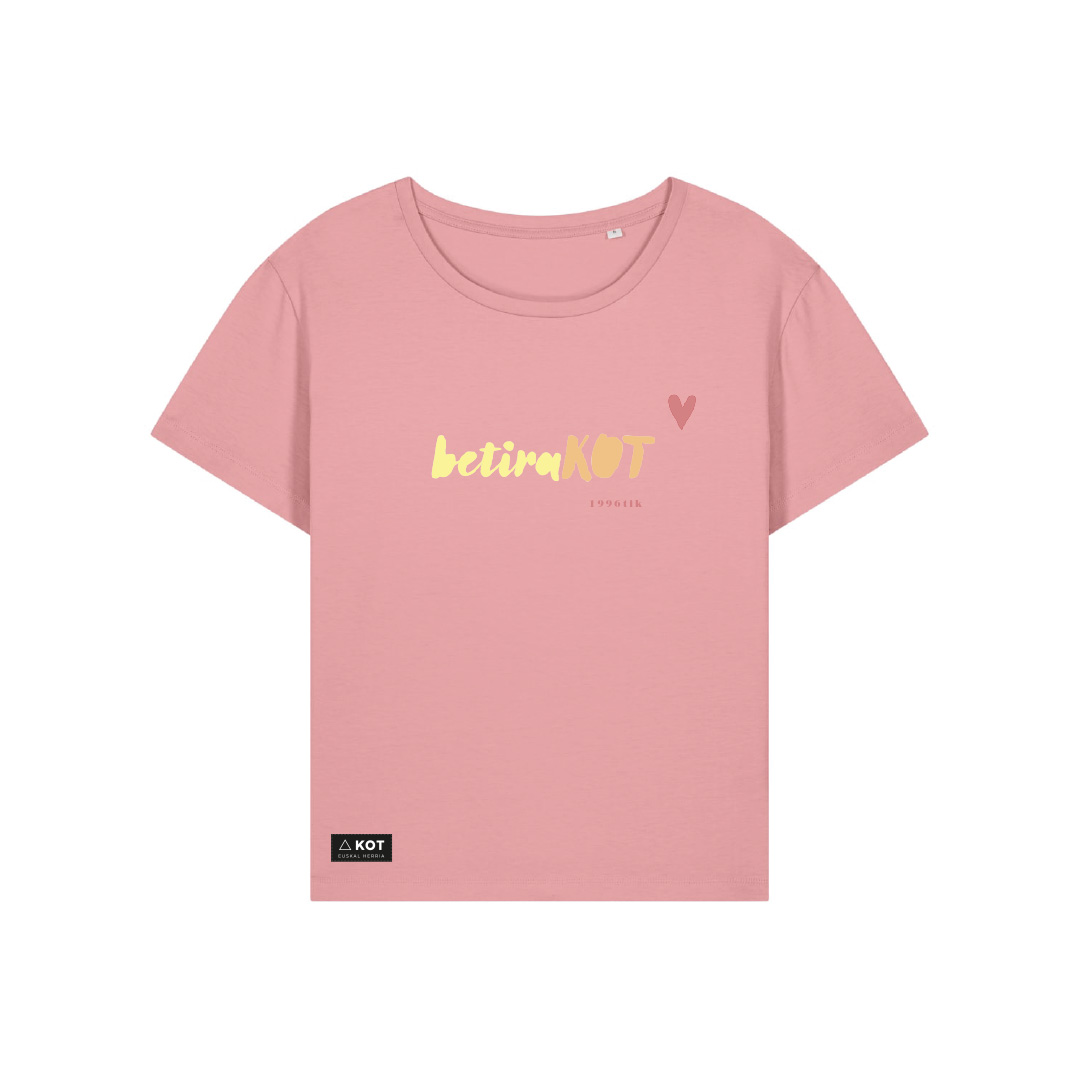 BIHOTZA CAMISETA MANGA CORTA ROSA - Imagen 3