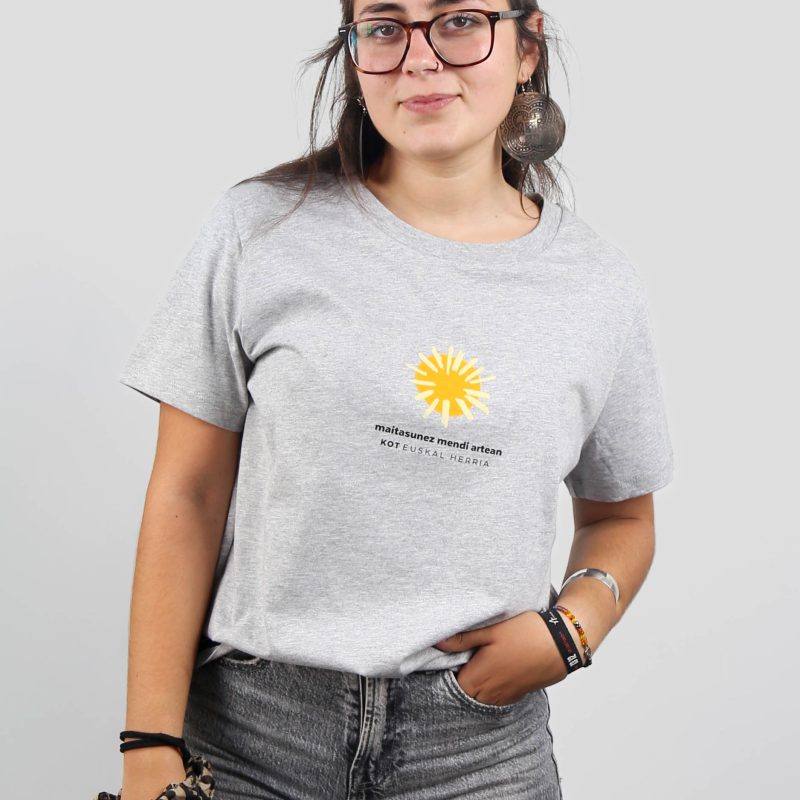 MAITASUNEZ MENDI ARTEAN CAMISETA MANGA CORTA GRIS
