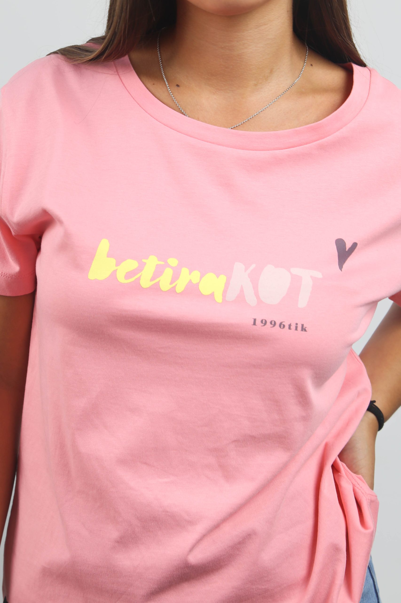 BIHOTZA CAMISETA MANGA CORTA ROSA - Imagen 2