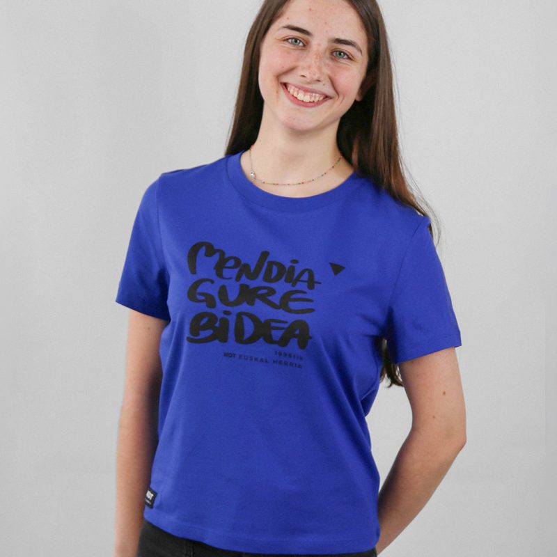 BIDEA KAMISETA MAHUKA MOTZA URDINA NESKA
