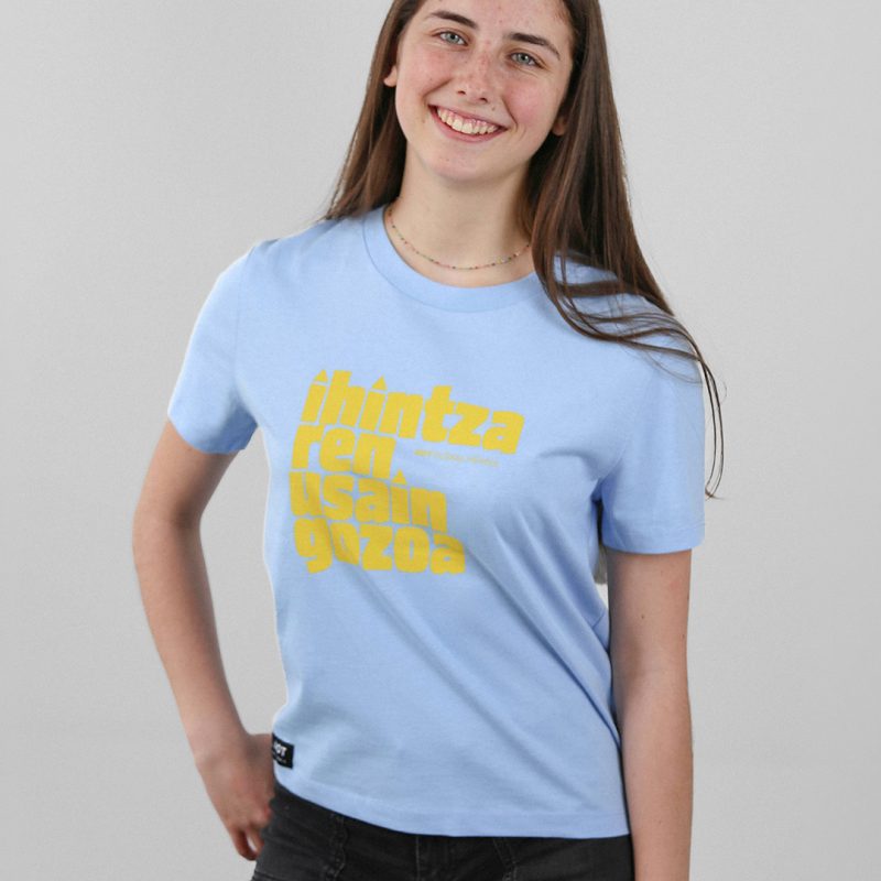 IHINTZA KAMISETA MAHUKA MOTZA URDIN ARGIA NESKA